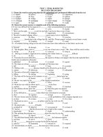 TEST 2 - TIME: 90 MINUTES - ĐỀ LUYỆN THI ĐẠI HỌC ppsx