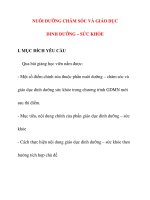 NUÔI DƯỠNG CHĂM SÓC VÀ GIÁO DỤC DINH DƯỠNG docx