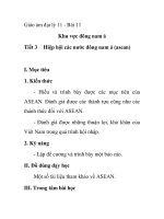Giáo ám địa lý 11 - Bài 11 Khu vực đông nam á Tiết 3 Hiệp hội các nước đông nam á (asean) pot