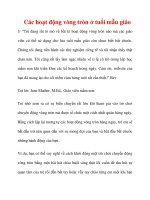 Các hoạt động vòng tròn ở tuổi mẫu giáo ppt