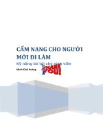 CẨM NANG CHO NGƯỜI MỚI ĐI LÀM