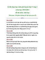 kì thi chọn học sinh giỏi huyện lớp 9 vòng 1 nĂm học 2010-2011 môn: sinh đề 4+5+6 ppt