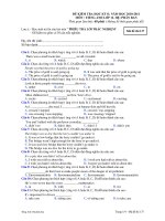 ĐỀ KIỂM TRA HỌC KỲ II NĂM HỌC 2010-2011 MÔN : TIẾNG ANH LỚP 12 pot