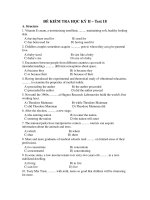 ĐỀ KIỂM TRA HỌC KỲ II – Test 18 doc