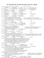 KỲ THI THỬ ĐH- CĐ NĂM 2011 MÔN ANH VĂN – ĐỀ 021 pdf