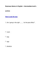 Business Idioms in English – Intermediate level''''sarchiveHow to ask the way potx