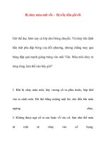 Giáo dục kỹ năng sống mầm non: Bị chảy máu mũi rồi potx