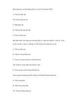 TRẮC NGHIỆM RĂNG - HÀM - MẶT - ĐỀ SỐ 1 pdf