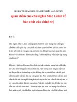 HỎI ĐÁP VỀ QUAN ĐIỂM CỦA CHỦ NGHĨA MÁC - LÊ NIN pdf
