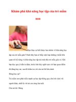 Khám phá khả năng học tập của trẻ mầm non pdf