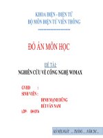 Đồ Án Tốt Nghiệp - Nghiên Cứu Về Công Nghệ  WIMAX