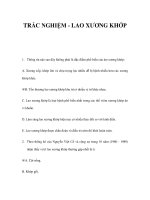 TRẮC NGHIỆM - LAO XƯƠNG KHỚP potx
