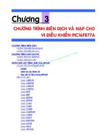 GIÁO TRÌNH VI XỬ LÝ 2 - CHƯƠNG 3. CHƯƠNG TRÌNH BIÊN DỊCH VÀ NẠP PIC16F877A ppsx