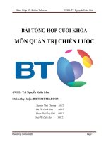 phân tích chiến lược của công ty bt group plc