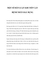 MỘT SỐ BÀN LUẬN KHI TIẾP CẬN BỆNH NHÂN ĐAU BỤNG docx