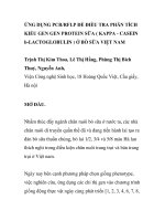 BÁO CÁO KHOA HỌC: 