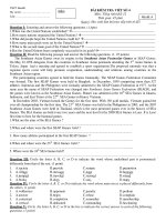 BÀI KIỂM TRA VIẾT SỐ 4 Môn: Tiếng Anh doc