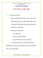 Giáo án chương trình đổi mới Chủ điểm Nghề Nghiệp Đề tài: Bé làm bao nhiêu nghề? pps