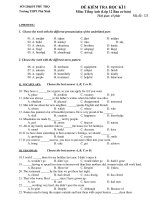 ĐỀ KIỂM TRA HỌC KÌ I - Trường THPT Phù Ninh doc