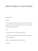 BỆNH ÁN SẢN KHOA VÀ CÁC KỸ NĂNG KHÁM ppt