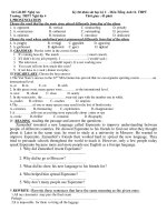 Kỳ thi khảo sát học kỳ 2 - Môn Tiếng Anh 12- THPT Trường THPT Nghi lộc 4 pdf