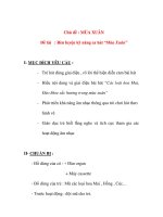 Giáo án chương trình đổi mới Chủ đề : MÙA XUÂN Đề tài : Rèn luyện kỹ năng ca hát “Mùa Xuân potx