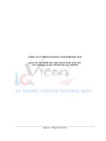 CTY CP XI MĂNG VICEM HOÀNG MAI báo cáo tài chính giữa niên độ đã được soát xét cho kỳ hoạt động từ 1 tháng 1 năm 2012 đến 30 tháng 6 năm 2012