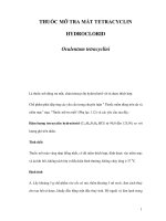 THUỐC MỠ TRA MẮT TETRACYCLIN HYDROCLORID pdf