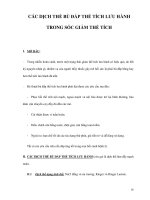 CÁC DỊCH THỂ BÙ ĐẮP THỂ TÍCH LƯU HÀNH TRONG SỐC GIẢM THỂ TÍCH pot