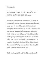 NGOẠI GIAO THỜI LÊ LỢI - NGUYỄN TRÃI CHỐNG QUÂN MINH ĐÔ HỘ - PHẦN 1 pps