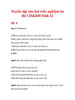 Tuyển tập câu hỏi trắc nghiệm ôn thi CD&DH Sinh 12 ĐỀ 4t pdf