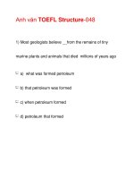Anh văn TOEFL Structure-048 potx