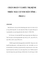 CHẨN ĐOÁN VÀ ĐIỀU TRỊ BỆNH THIẾU MÁU CƠ TIM MÃN TÍNH – PHẦN 1 potx