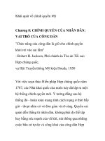 Khái quát về chính quyền Mỹ - Chương 8: Chương 8: CHÍNH QUYỀN CỦA NHÂN DÂN: VAI TRÒ CỦA CÔNG DÂN potx