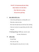 Giáo án chương trình đổi mới Chủ đề: Các loại phương tiện giao thông pptx