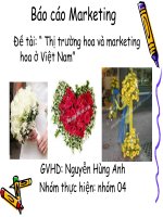 Báo cáo Marketing Đề tài Thị trường hoa và marketing hoa ở Việt Nam
