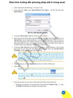 Giáo trình hướng dẫn phương pháp add in trong excel phần 1 pdf