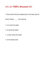 Anh văn TOEFL Structure-020 pps