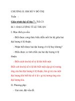 Giáo trình đại số lớp 7 - Tiết 23 :ĐẠI LƯỢNG TỈ LỆ THUẬN potx