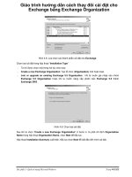 Giáo trình hướng dẫn cách thay đổi cài đặt cho Exchange bằng Exchange Organization phần 1 pot