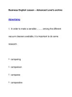 Business English Lesson – Advanced Level''''s archiveAdvertising pdf