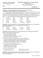 ĐỀ THI KIỂM TRA HỌC KỲ II – NĂM HỌC 2010-2011 MÔN: TIÉNG ANH LỚP 12 - Mã đề thi 485 docx