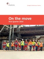 On the move first quarter 2014 strength performance passion holcim