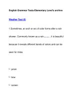 English Grammar Tests-Elementary Level''''s archiveWeather Test (6) ppt