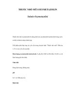 THUỐC NHỎ MŨI OXYMETAZOLIN ppt