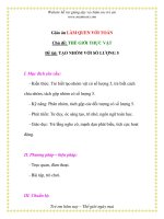 Giáo án chương trình đổi mới Đề tài: TẠO NHÓM VỚI SỐ LƯỢNG 5 potx