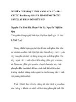 BÁO CÁO KHOA HỌC: 