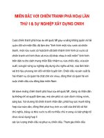 MIỀN BẮC VỚI CHIẾN TRANH PHÁ HOẠI LẦN THỨ I & SỰ NGHIỆP XÂY DỰNG CNXH_1 doc