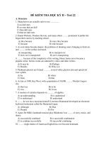 ĐỀ KIỂM TRA HỌC KỲ II – Test 22 ppt
