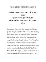 TRANG PHỤC THỜI HÙNG VƯƠNG - PHẦN 4. TRANG PHỤC CỦA CÁC CHIẾN BINH ppt